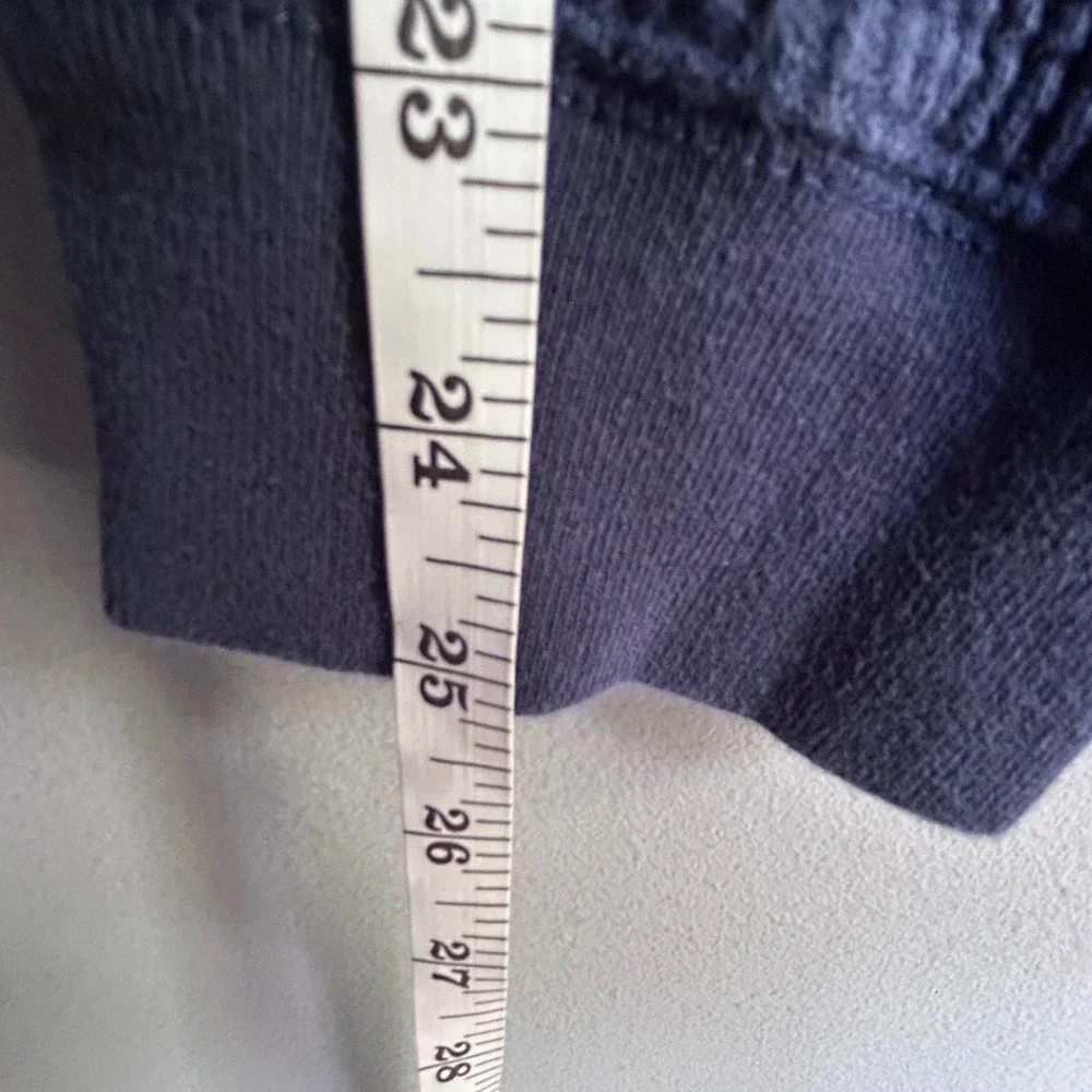 J. Crew Mens Waffle Knit Cotton Joggers Navy Blue Thermal Lounge Pants Medium